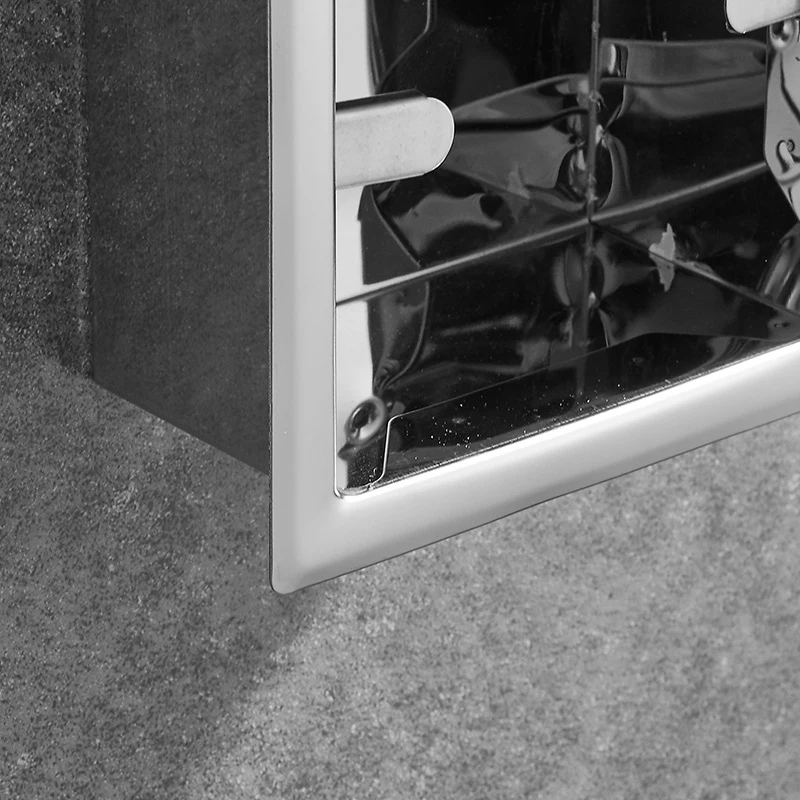 Recessed wall embedded stainless steel roll holder toilet paper holder tissue box tray paper towel ak15