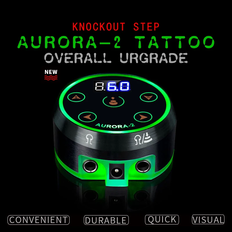

New Professional Mini Critical AURORA II LCD Tattoo Power Supply with Power Adaptor for Coil & Rotary Tattoo Machines