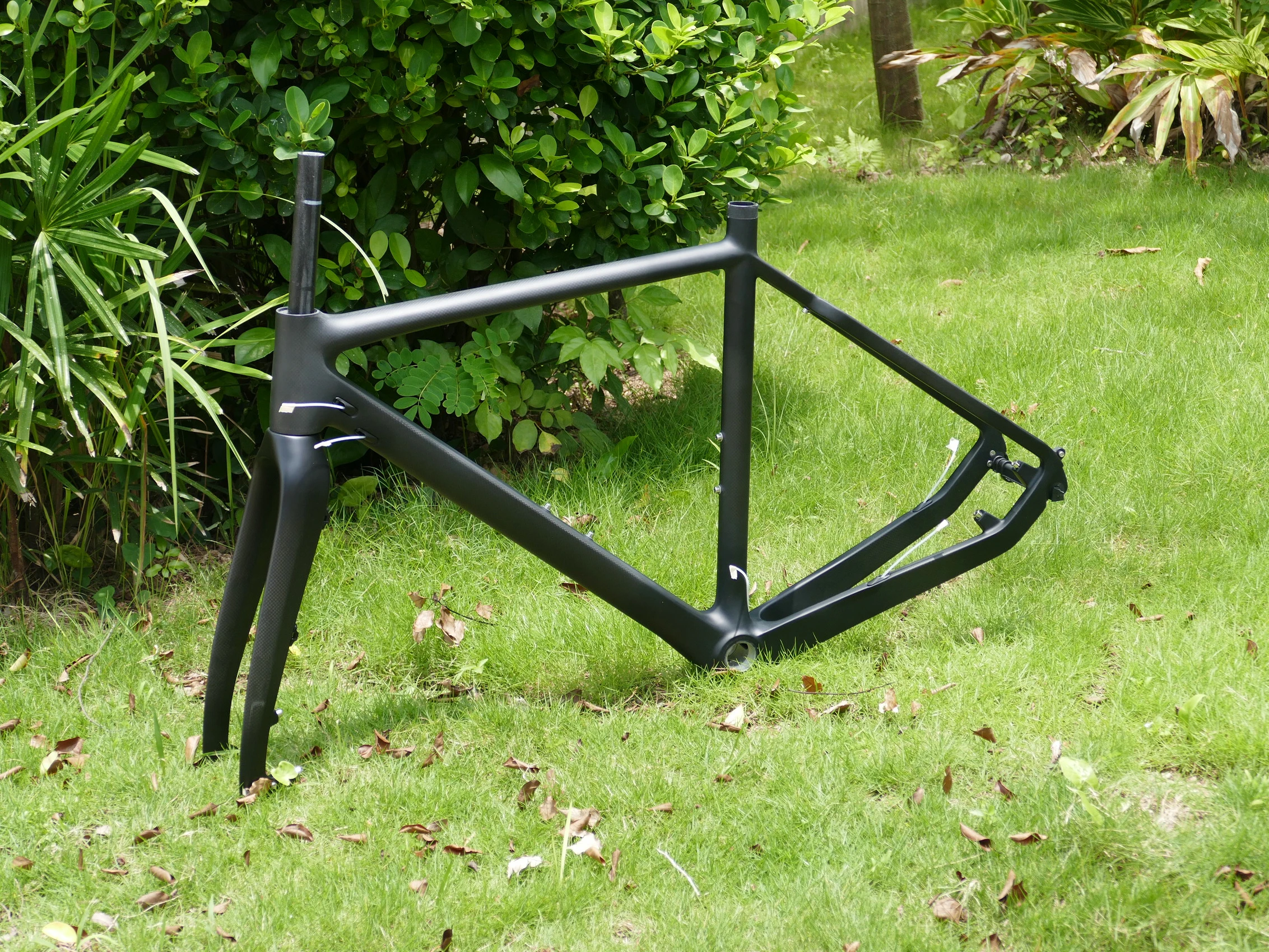 Perfect Toray Carbon Fiber Glossy Matt Cyclocross Bike Bicycle Cycling Cyclocross Disc Brake Frame 55cm Frame and  Fork 0