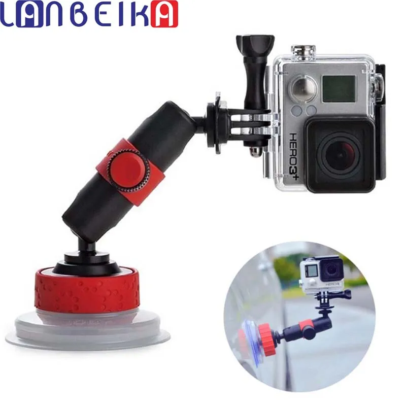 

LANBEIKA 360 Degree Rotating Suction Cup for Gopro Hero 7 6 5 3 4 Session Xiaomi Yi 4K SJCAM Car Window Glass Suction Cup Holder