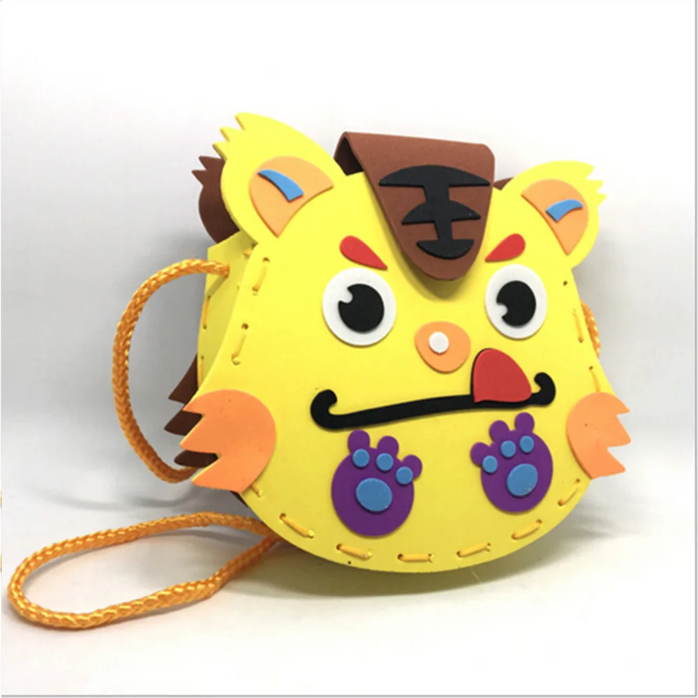 1 Set Lovely Animals EVA Foam Puzzles Children Handmade Bags