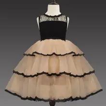 Платье для девочек Одежда для маленьких девочек кружевная Вязаная безрукавка, милое платье детское платье для свадебной вечеринки Красивое бальное платье-пачка, Y155