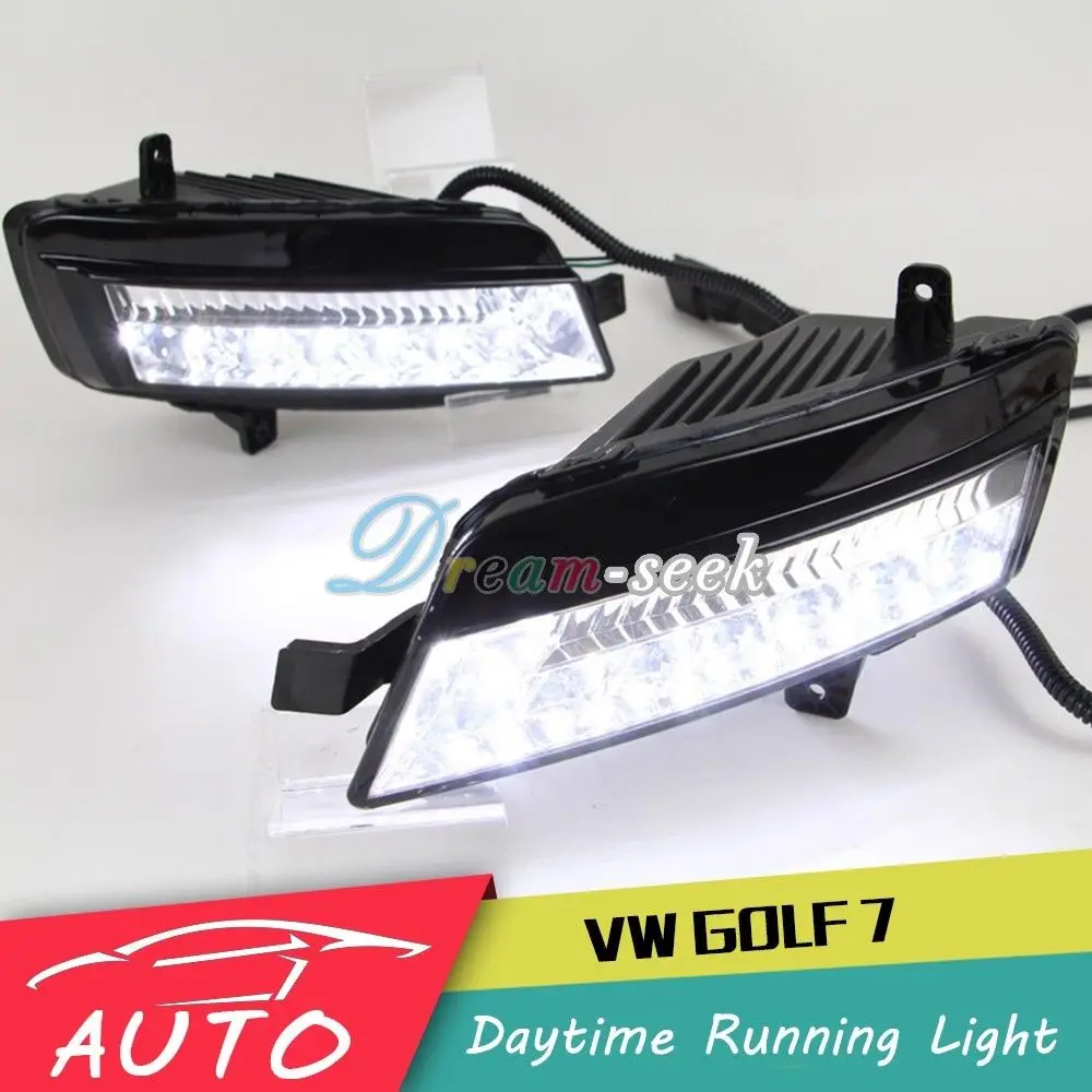 

DRL For Volkswagen Golf 7 MK7 2013+ LED Car Daytime Running Light Waterproof Driving Fog Day Lamp Daylight