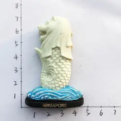 Сингапур Марина Bay Merlion парк Путешествия Сувенир магниты на холодильник 3D смолы флуоресценции холодильник магнитная стикеры домашний декор