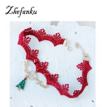 Christmas Tree Necklaces Women Girl Love Letter Party Dress Accessories New Design Neck Ornament Jewelry Necklace