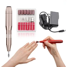 Электрический ногтей сверлильный станок педикюр маникюра Pen Инструменты шлифовки, полировки, шлифовки ногтей инструменты сверлильный станок пилочка для ногтей 20000 об./мин