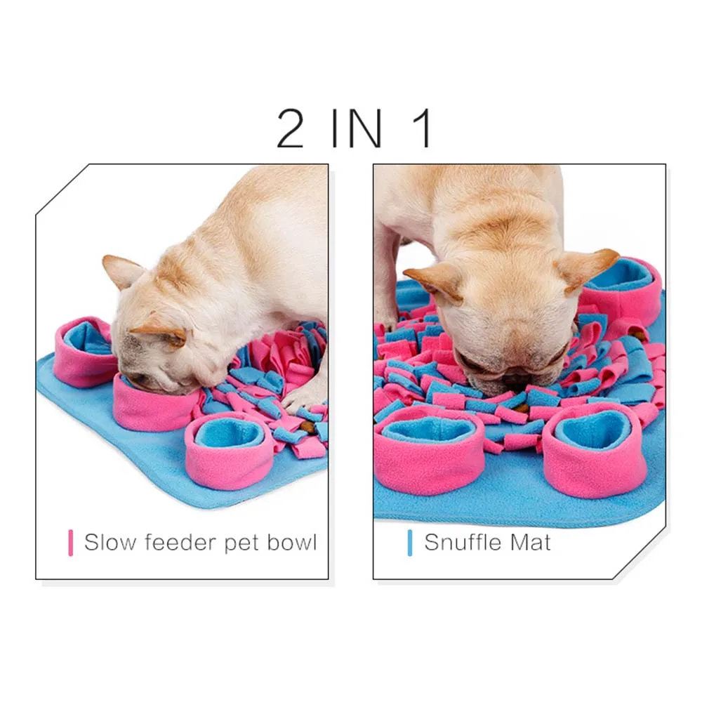 Коврик для корма для собак моющийся коврик для обучения животных обнюхание мягкая флисовая подкладка для собак кошек стресс интерактивные
