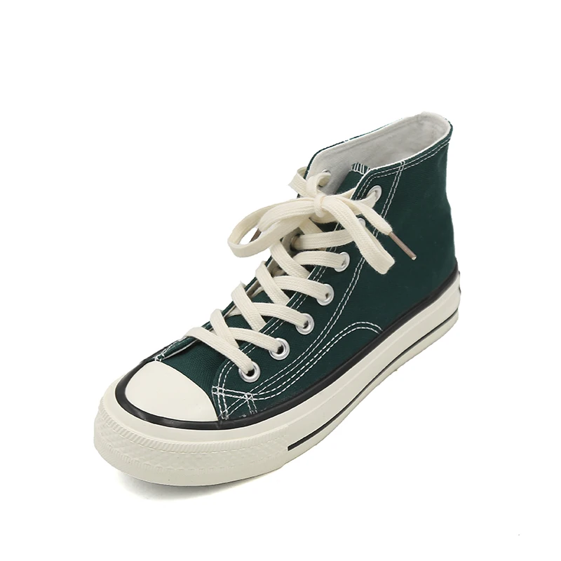 

New Harajuku style flat bottom lace-up canvas shoes wild retro spring and autumn hot sale casual shoes.
