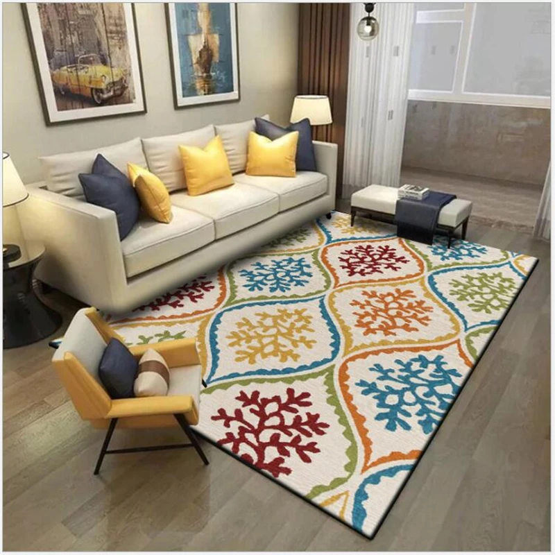 AOVOLL ковры для гостиной в этническом стиле геометрический красочный Коврик для спальни кухонный коврик для гостиной Аксессуары для стола