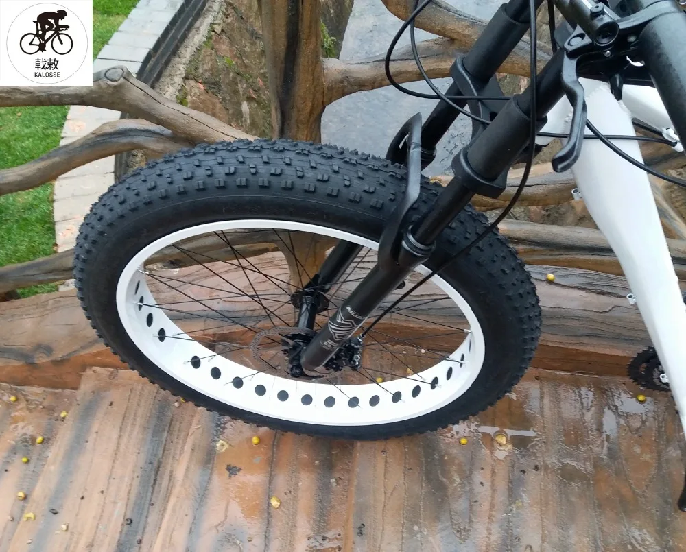 Perfect Kalosse   17 inch Hydraulic brakes  brakes  M370  Groupset  Fat bicycle , Snow bike  27 speed mountain bike 26*4.0 tires 4