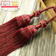 1 pair Europe style Rayon Knit Curtain Tieback Decoration Accessories Exquisite Tieback Europe Double Ball Curtain