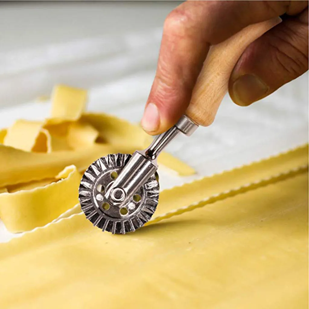 

Pasta Hand-Cutting Machine Embossed Dumpling Embossing Machine With Roller Lattice Cutting Tools Slices Cakes Baking Dough Rolle
