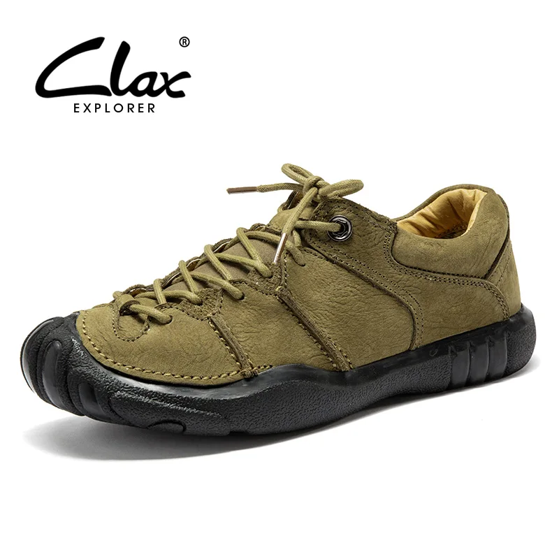 

CLAX Men Shoes Genuine Leather Casual Shoe Spring Autumn Walking Footwear Male Leather Shoe chaussure homme Soft
