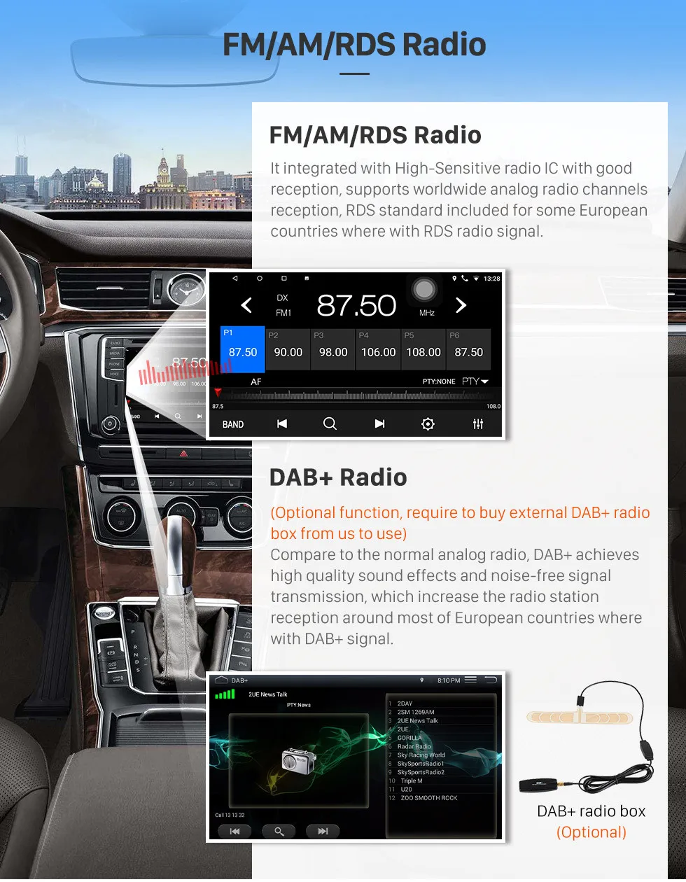 Cheap Seicane Android 8.1 Car GPS Navi Unit Player for 2018 Hyundai IX35 9 inch Radio Steering Wheel Control Mirror Link 6