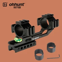 Ohhunt Тактический Riflescope Tri-Rail Mount Интегральные кольца с пузырьковым уровнем 25,4 мм до 30 мм основание 3-стороннее рельсовое основание