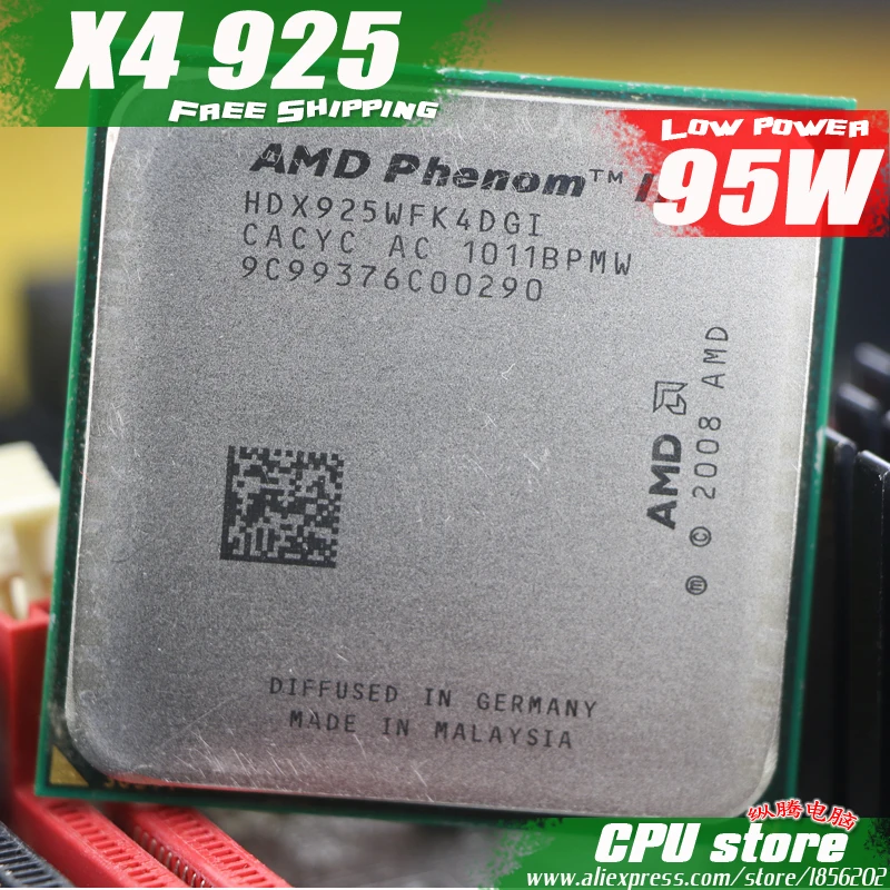 AMD Phenom II X4 925 CPU Processor Quad Core (2.8Ghz/ 6M /95W )Socket ...