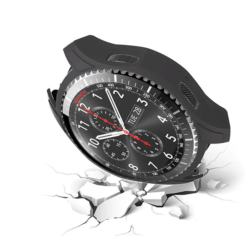 Чехол gear S3 Frontier для samsung Galaxy Watch 46 мм S 3 ремешок силиконовый чехол Защитный протектор Аксессуары для часов