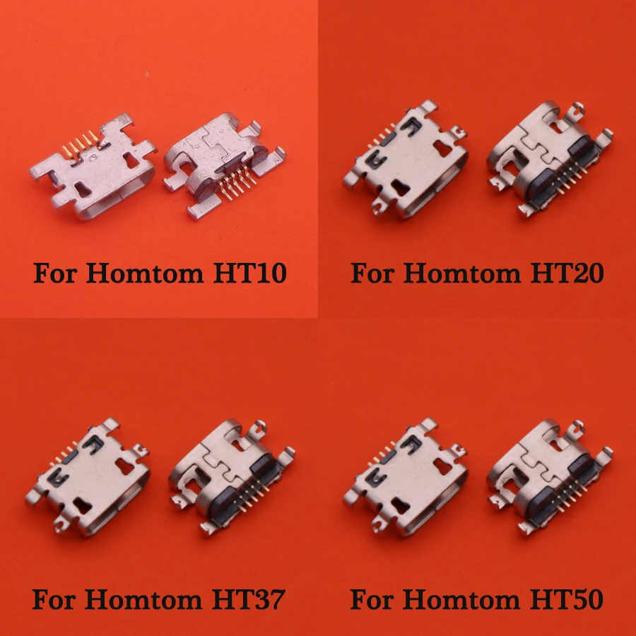 

2pcs/lot Repair Parts For homtom HT10/HT20/HT37/HT50 Octa Core Port Charging Data Plug jack socket Micro USB Power Connector