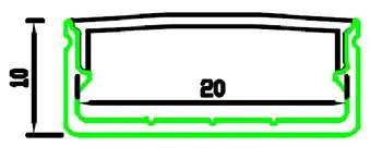 1 м/3.3ft u-образный Алюминий канал для поверхности и встраиваемый/двойной ряд Светодиодные ленты с опалом чехол заглушки и крепежные Зажимы