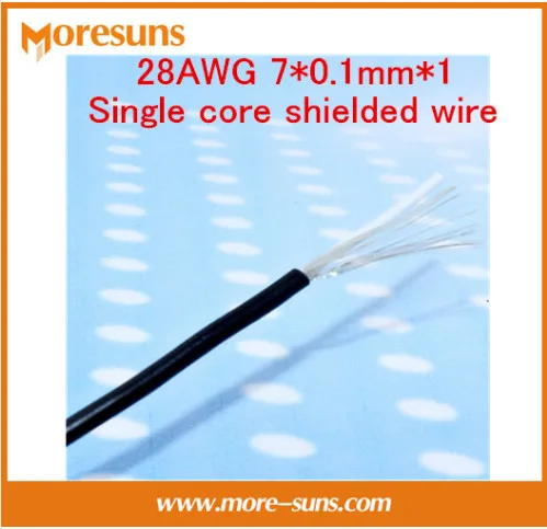 Быстрая бесплатная доставка 20 м/лот 28AWG 7*0 1 мм * одножильный экранированный провод