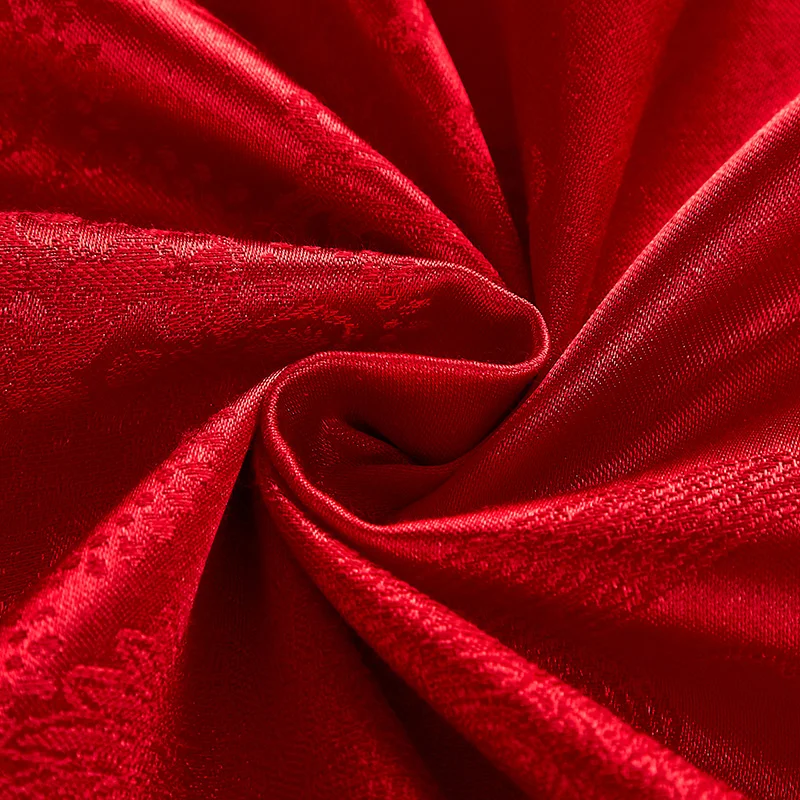 Сатиновое постельное белье, хлопок, красный свадебный роскошный комплект постельного белья, королевское одеяло/пододеяльник, простыня, наволочки, parrure de lit