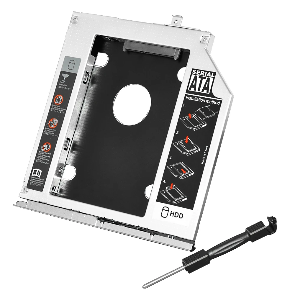 

2nd HDD SSD hard drive caddy For HP EliteBook 2560P 2570P with bezel