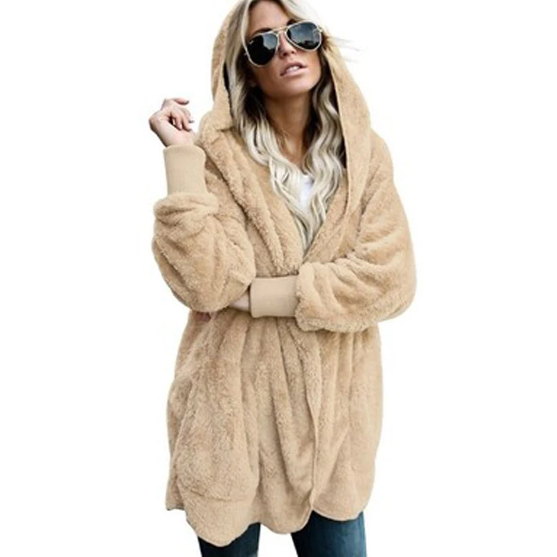 discounted  Autumn Winter Women's Coat Casual Jacket Cardigan Europe America New Trend Coats Plus Velvet Casual