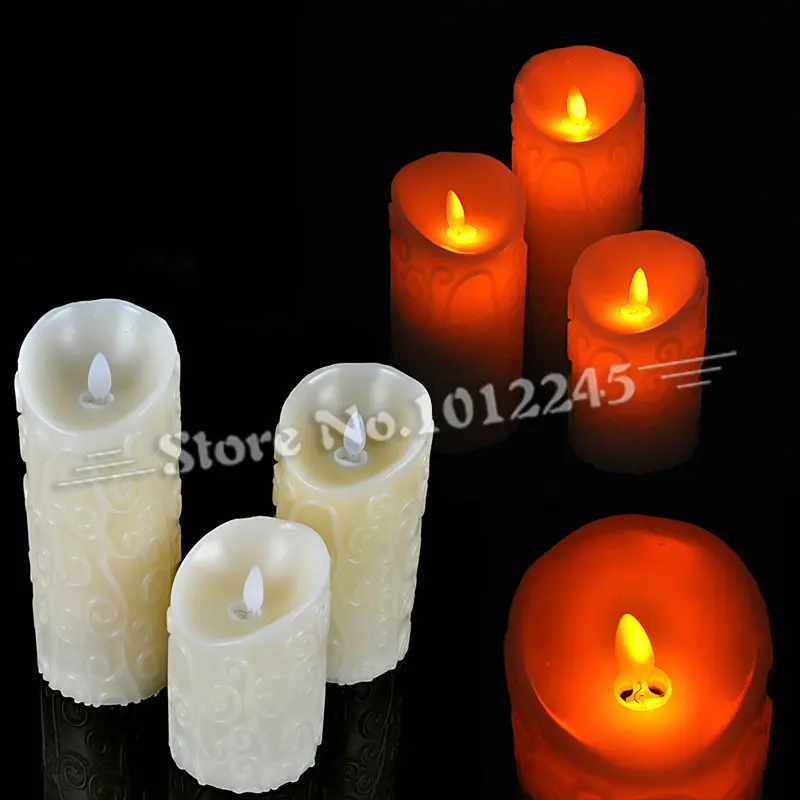 

3Pcs/Lot LED Electronic Swing Candles Romantic Dynamic Flameless Candles Lights Shaking+10Key Wireless Remote Control