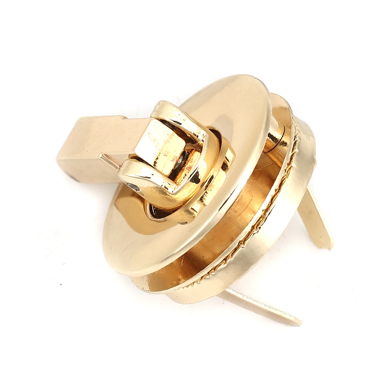 Zinc Based Alloy Purse Twist Turn Lock Golden Handbag Snap Clasps Bag Accessories 48mm(1 7/8&quot) X 26mm(1&quot) 28mm(1 1/8&quot) Dia 1 Set | Дом