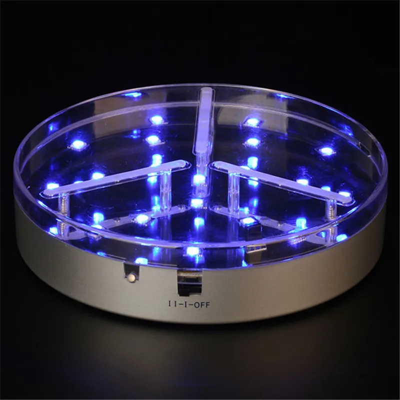 

10pieces/ lot Wireless Festive Decor 19pcs Multi-color Remote Controlled LED Light Base For Wedding Centerpiece