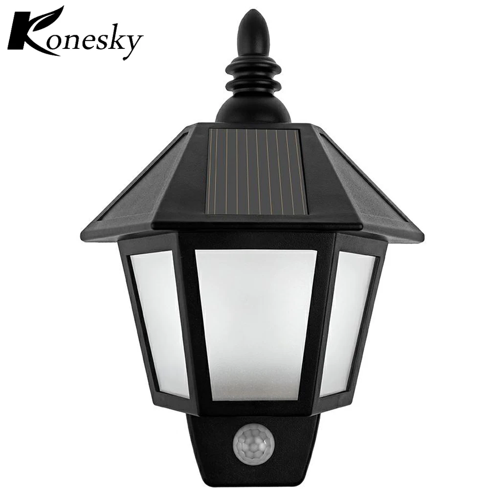 

Waterproof LED Solar Light Motion Sensor Outdoor Activated Hexagonal Wall Lamp Garden Automatically ON at Night Path Lighting