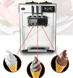 Коммерческая Машина для мороженого Автоматическая настольная машина для мороженого из нержавеющей стали мягкая машина для мороженого