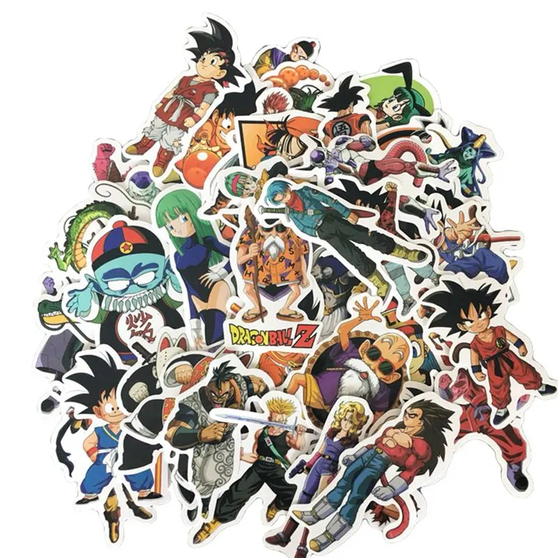 

50 Pcs/Lot Anime Dragon Ball Stickers Waterproof PVC Stickers For Suitcase Skateboard Pad Bicycle Phone