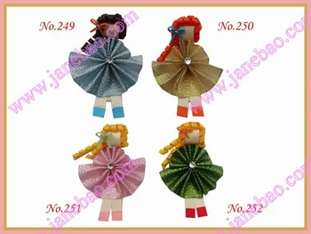 

free shipping 50pcs character hair bows(people) sculpture hair clippie style boutique hair bow girl bug bows
