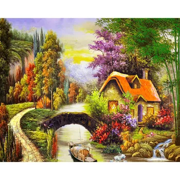 

DIY diamond painting cross stitch Needlework diamond small boat embroidery full square Crystal resin diamond mosaic0115