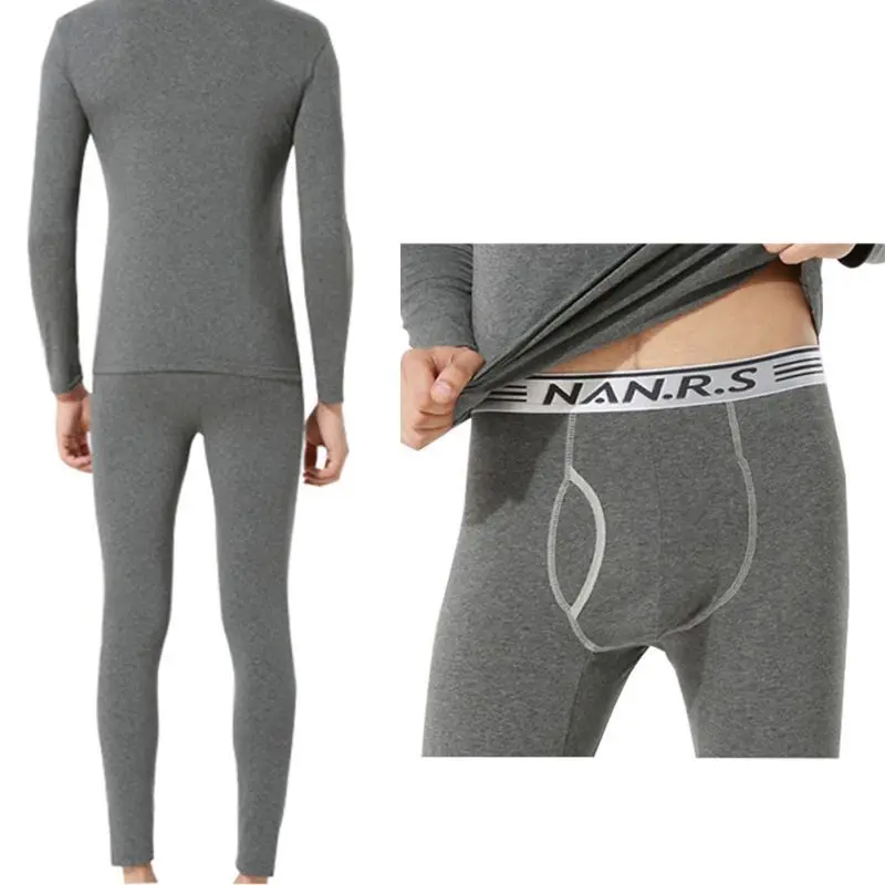 New Men 2pcs Spandex Thermal Underwear Pajama Set Long Johns Tops Bottoms L-XXXL New Men 2pcs Spandex Thermal Underwear Pajama Set Long Johns Tops Bottoms L-XXXL