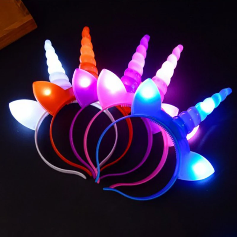 Rave Led Headband Light Up Flashing Headband Luminous Hair Lights Gifts