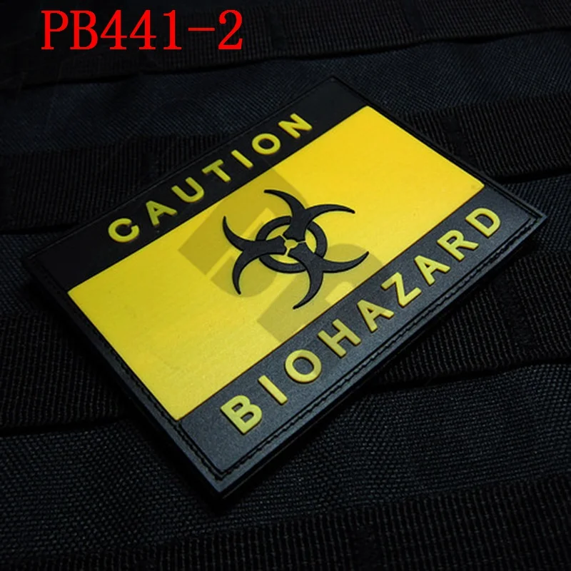 3D ПВХ патч предостережение BIOHAZARD