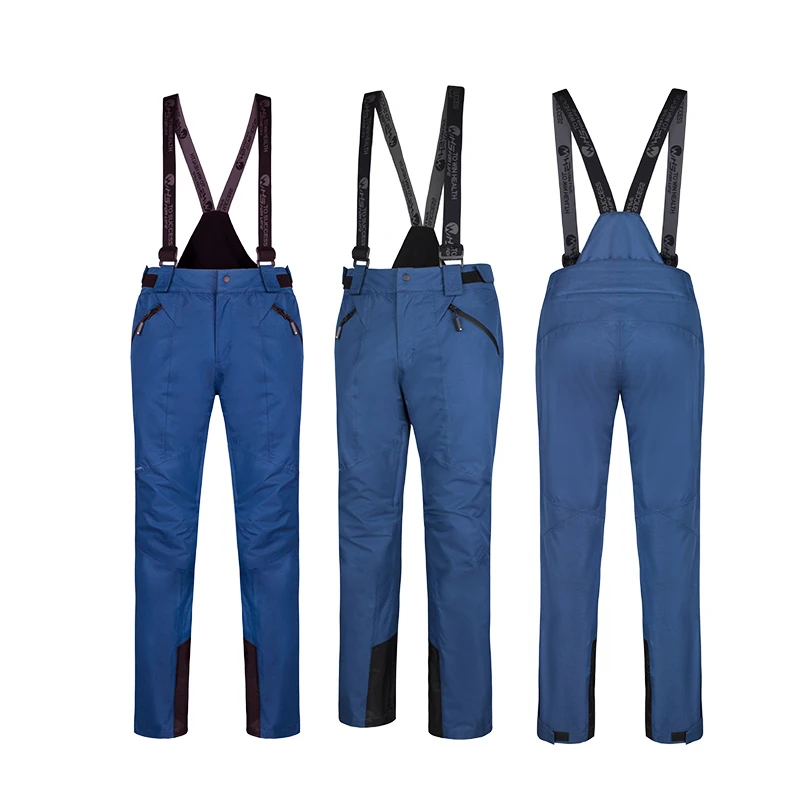 WHS Для мужчин лыжные брюки брендов Открытый Теплый Сноуборд Штаны пальто мужской водонепроницаемый снег брюк человек спорт отдых брюки зима - Цвет: dark blue