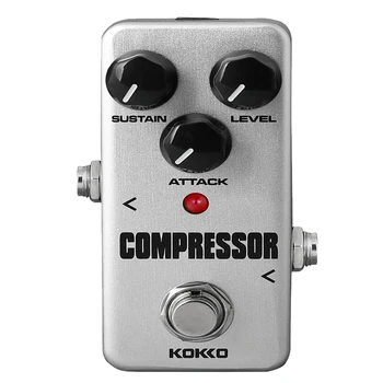 

Aluminum Alloy Housing Mini Effect Pedal Compressor with True Bypass for Electric Guitar Silver