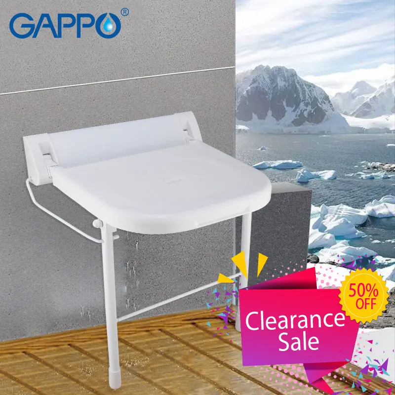 GAPPO Wall Mounted Shower Seats bathroom folding chair shower folding