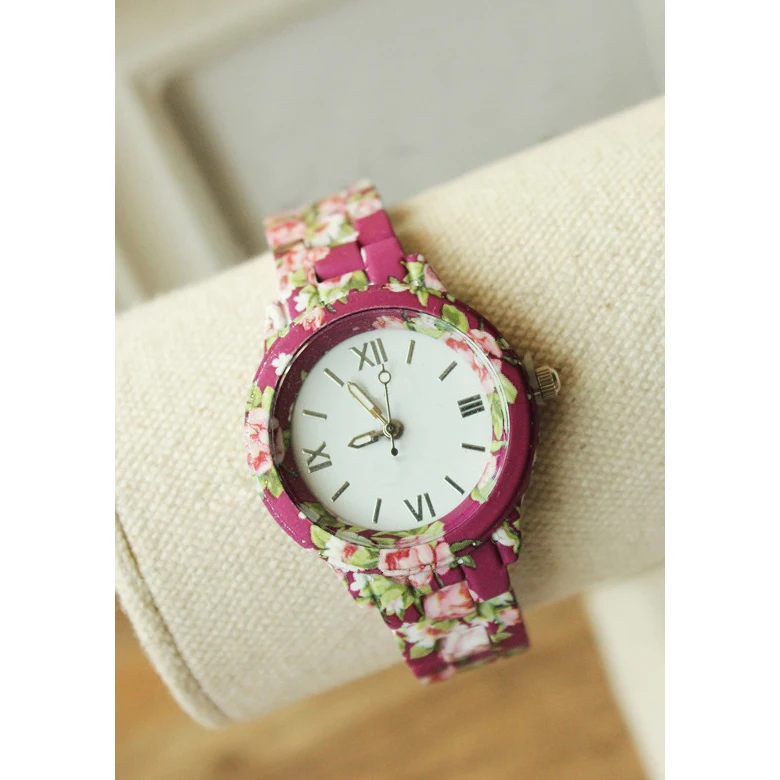 

Cindiry Women Beautiful Rose Flower Pattern Quartz Wrist Watches Fashion Elegant Floral Band Watches Relogio Feminino Clock P35