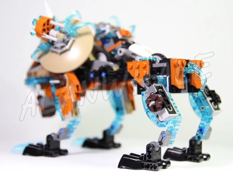 Цена 414 шт Sir Fangars саблезуб ходунки ледяной Тигр 10293 фигурки строительные блоки фильм детские игрушки совместимы с LegoING