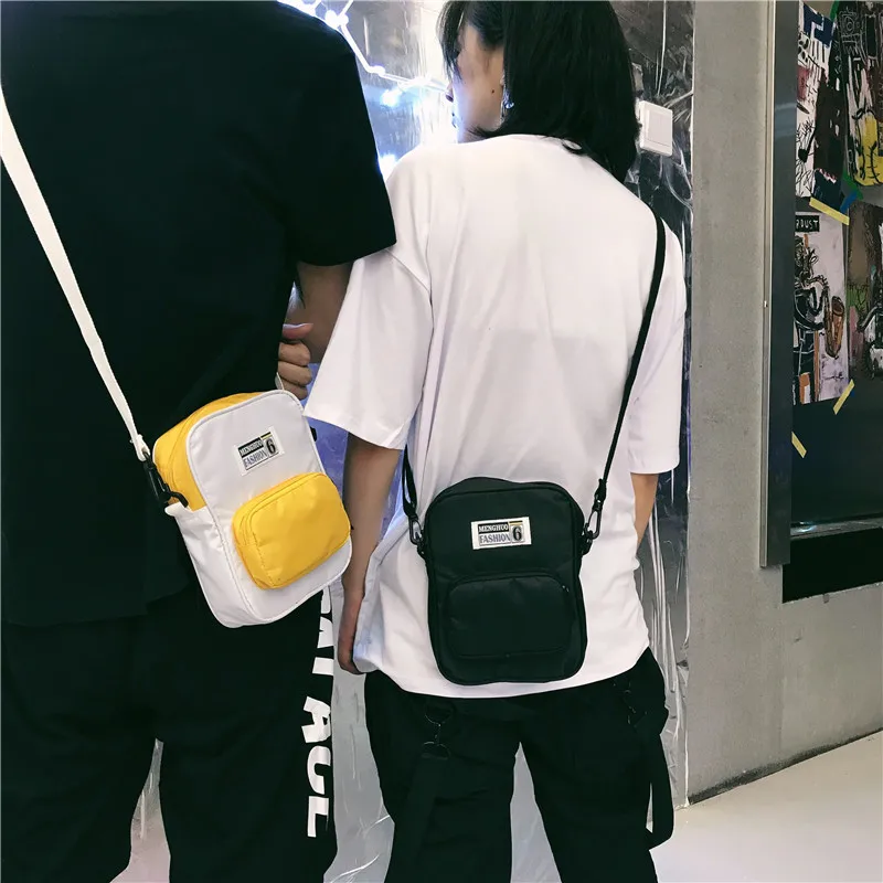 Menghuo Brand New Fashion Women Handbag Panelled Shoulder Bag Leisure Nylon Men Messenger Bag Female Crossbody Bags for Boys BagIMG_6021