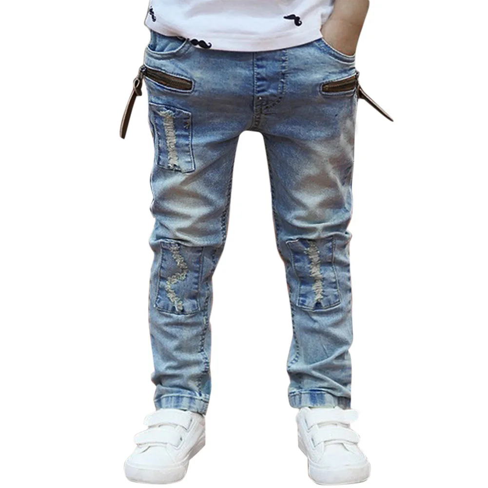 Street Fashion Light Color Boys Jeans 