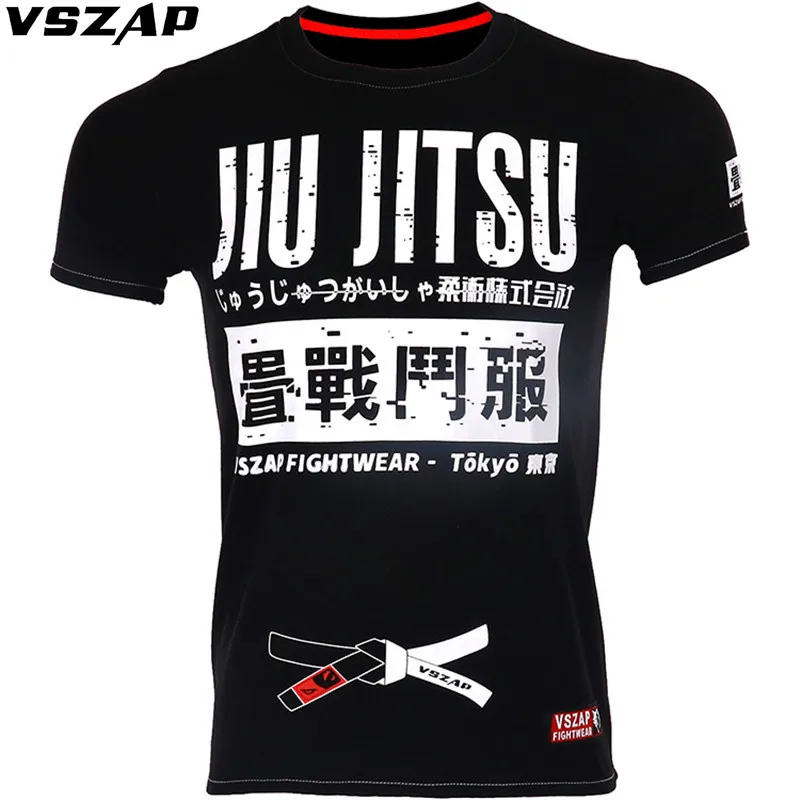Футболка Jiu Jitsu VSZAP для борьбы с тайским боксом Shogun футболка коротким рукавом