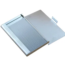 9,3x5,7x0,7 см чехол для визитных карточек и кредитных карт, Металлический футляр с карманом из нержавеющей стали
