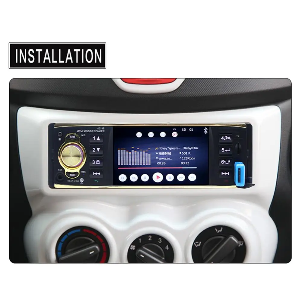 4 1 дюйма автомобильное радио MP5 плеер 1Din HD 800*480 Bluetooth FM/AUX/USB/TF рулевое колесо