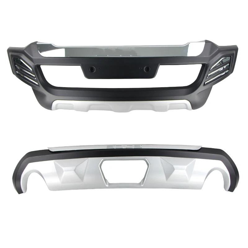 

Fit For Ford Edge 2012 2013 2014 Front+ Rear Bumper Diffuser Bumpers Lip Protector Guard skid plate ABS Chrome finish 2PES