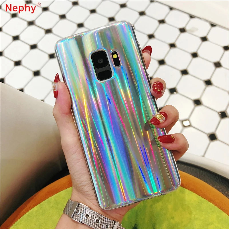 

Luxury Rainbow Glitter Phone Case For Samsung Galaxy A3 A5 A7 2016 2017 J7 Neo J2 J3 J5 J7 Prime J4 J6 2018 Soft Silicone Cover